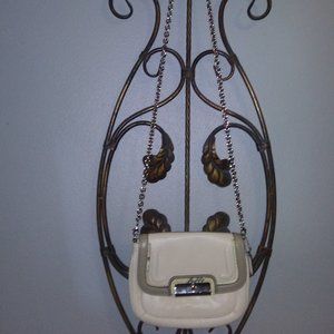 Coach mini cream with snake style trim purse